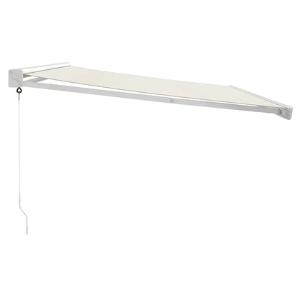 vidaXL Markise Einziehbar Creme 4x3 m Stoff und Aluminium