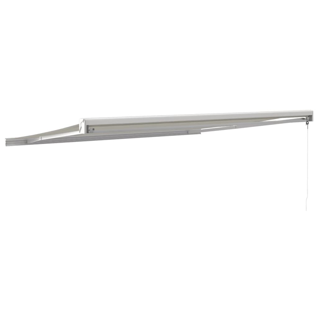 vidaXL Markise Einziehbar Creme 4x3 m Stoff und Aluminium