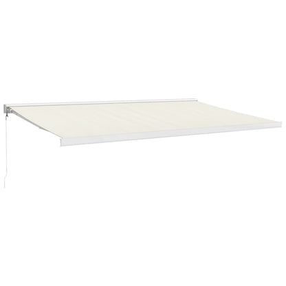 vidaXL Markise Einziehbar Creme 5x3 m Stoff und Aluminium