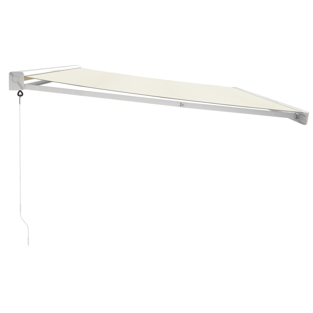 vidaXL Markise Einziehbar Creme 5x3 m Stoff und Aluminium