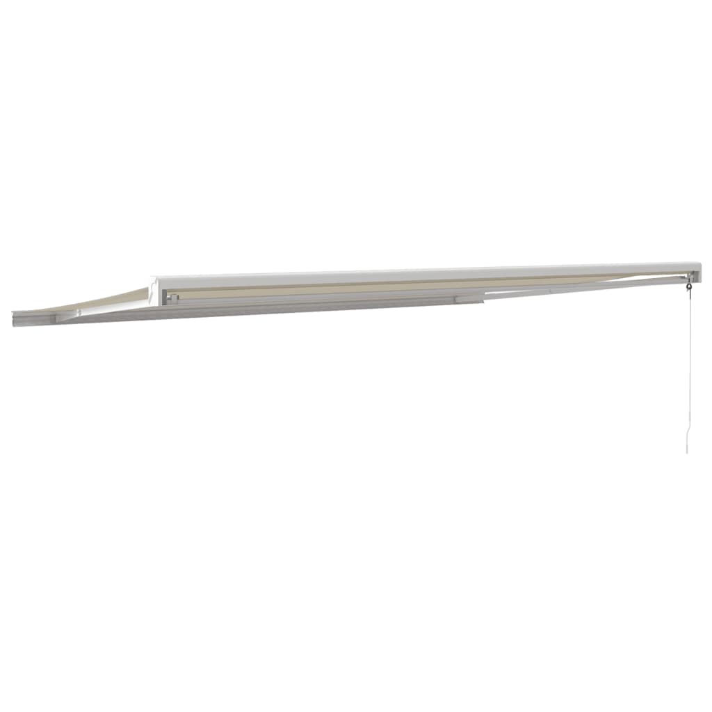 vidaXL Markise Einziehbar Creme 5x3 m Stoff und Aluminium