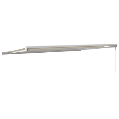 vidaXL Markise Einziehbar Creme 5x3 m Stoff und Aluminium
