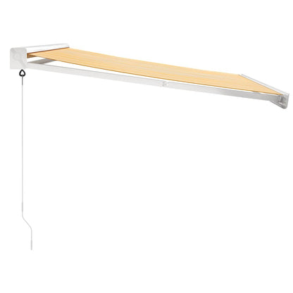 vidaXL Auvent rétractable jaune et blanc 3,5x2,5 m Tissu et aluminium