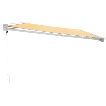 vidaXL Markise Einziehbar Gelb und Weiß 5x3 m Stoff und Aluminium