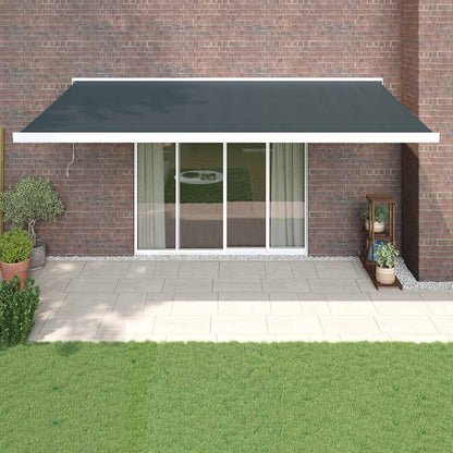 vidaXL Markise Einziehbar Anthrazit 5x3 m Stoff und Aluminium