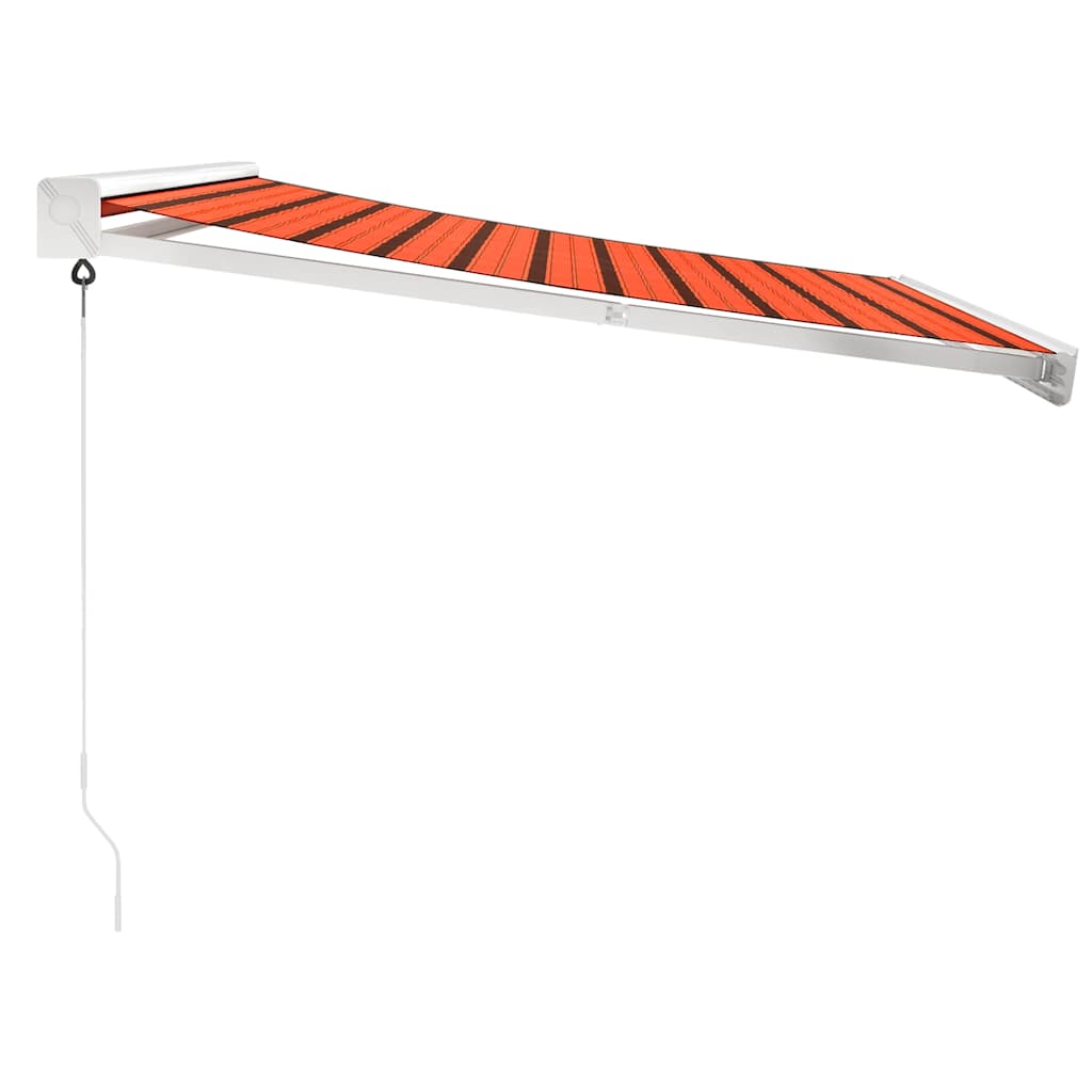 vidaXL Markise Einziehbar Orange und Braun 3x2,5 m Stoff und Aluminium