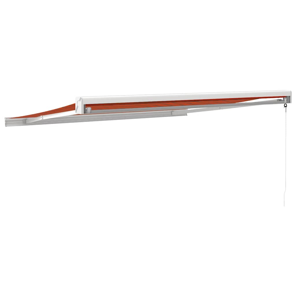 vidaXL Markise Einziehbar Orange und Braun 3x2,5 m Stoff und Aluminium