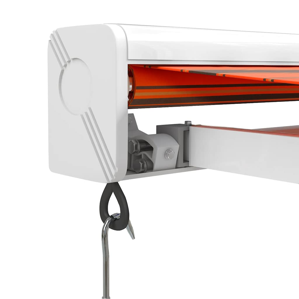 vidaXL Markise Einziehbar Orange und Braun 3x2,5 m Stoff und Aluminium