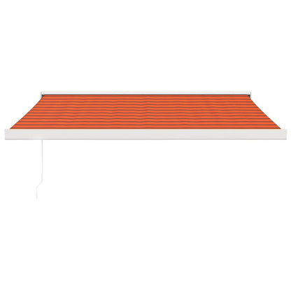 vidaXL Markise Einziehbar Orange und Braun 3,5x2,5 m Stoff & Aluminium