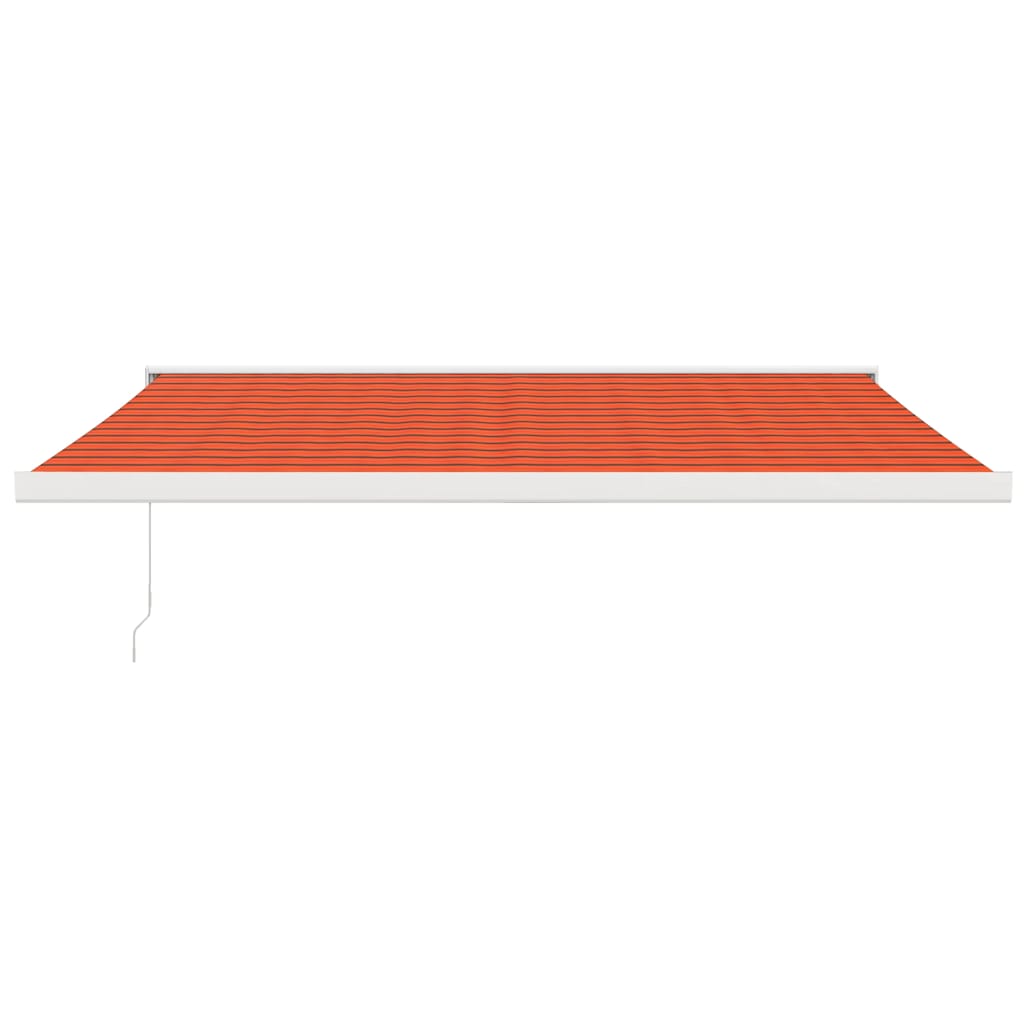 vidaXL Markise Einziehbar Orange und Braun 4x3 m Stoff und Aluminium