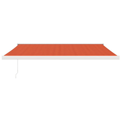 vidaXL Markise Einziehbar Orange und Braun 4x3 m Stoff und Aluminium