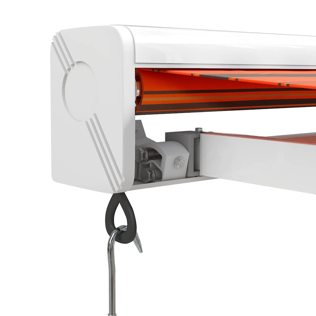 vidaXL Markise Einziehbar Orange und Braun 4x3 m Stoff und Aluminium