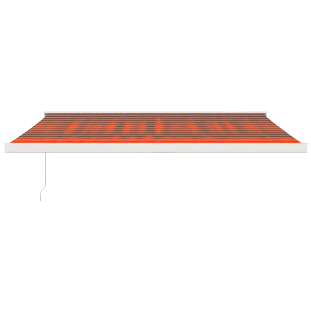 vidaXL Markise Einziehbar Orange und Braun 4,5x3 m Stoff und Aluminium