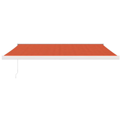 vidaXL Markise Einziehbar Orange und Braun 4,5x3 m Stoff und Aluminium