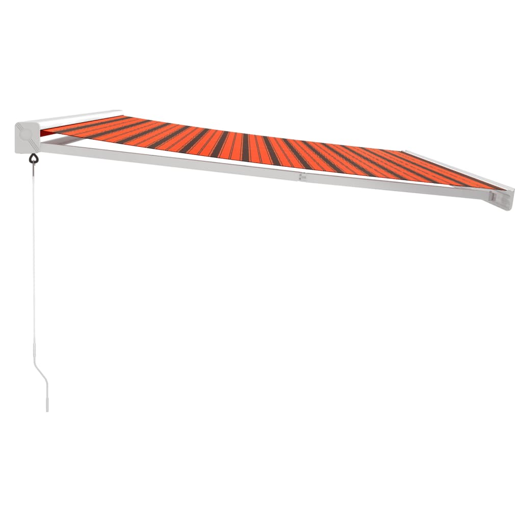 vidaXL Markise Einziehbar Orange und Braun 4,5x3 m Stoff und Aluminium
