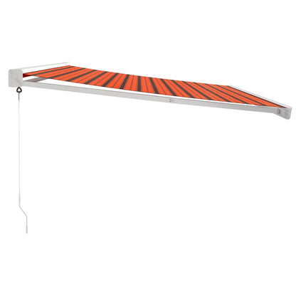 vidaXL Markise Einziehbar Orange und Braun 4,5x3 m Stoff und Aluminium