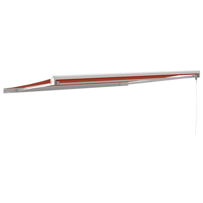vidaXL Markise Einziehbar Orange und Braun 4,5x3 m Stoff und Aluminium