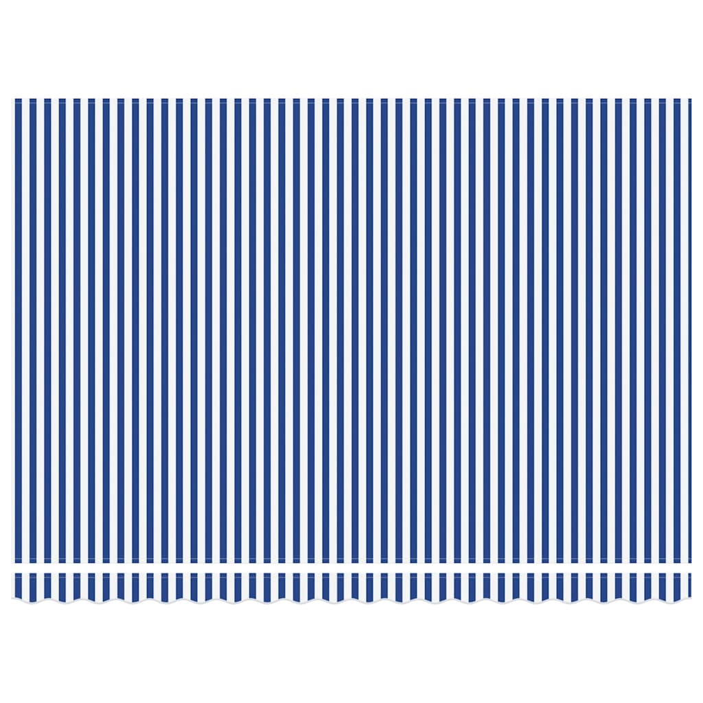 vidaXL Markise Einziehbar Blau und Weiß 4x3 m Stoff und Aluminium