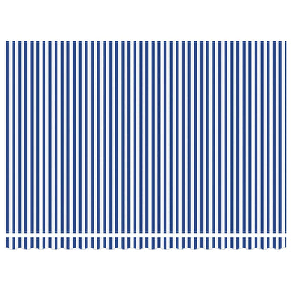 vidaXL Markise Einziehbar Blau und Weiß 4x3 m Stoff und Aluminium