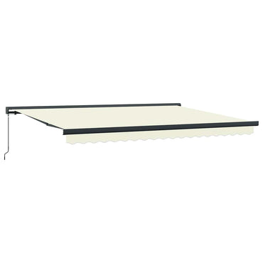vidaXL Markise Einziehbar Creme 4x3 m Stoff und Aluminium