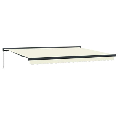 vidaXL Markise Einziehbar Creme 4x3 m Stoff und Aluminium