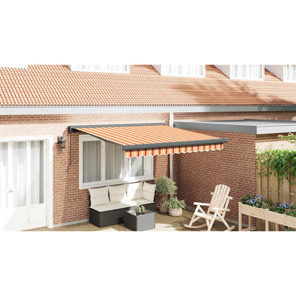 vidaXL Markise Einziehbar Gelb und Weiß 3,5x2,5 m Stoff und Aluminium