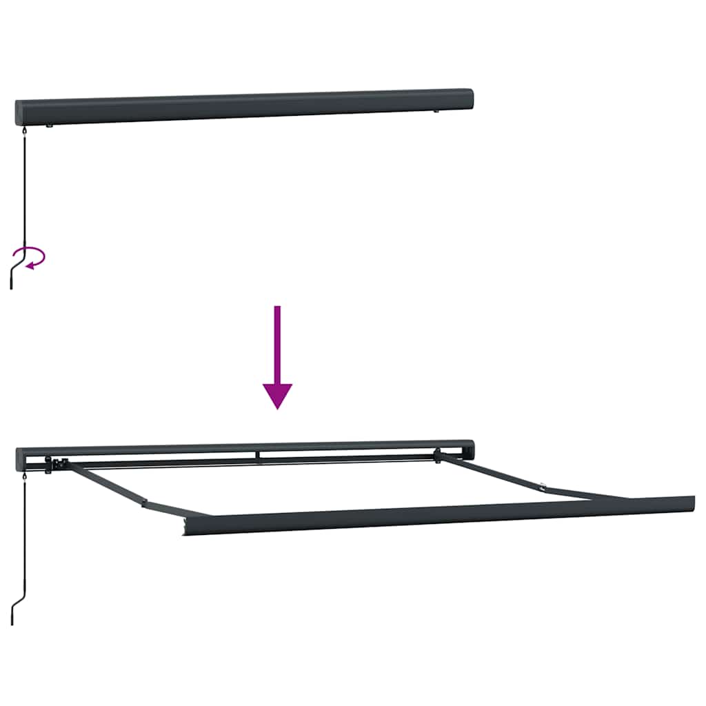 vidaXL Markise Einziehbar Gelb und Weiß 3,5x2,5 m Stoff und Aluminium