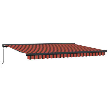 vidaXL Markise Einziehbar Orange und Braun 4x3 m Stoff und Aluminium