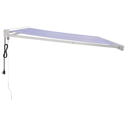 vidaXL Markise Einziehbar Blau und Weiß 4x3 m Stoff und Aluminium
