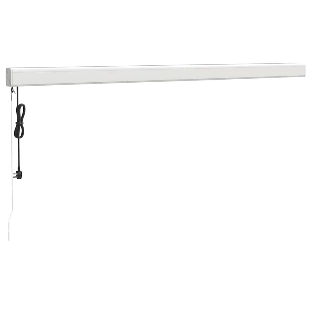 vidaXL Auvent rétractable bleu et blanc 4,5x3 m en tissu et aluminium