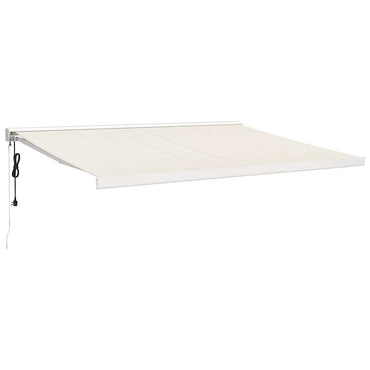 vidaXL Markise Einziehbar Creme 4x3 m Stoff und Aluminium
