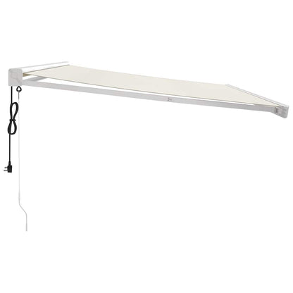 vidaXL Markise Einziehbar Creme 4x3 m Stoff und Aluminium