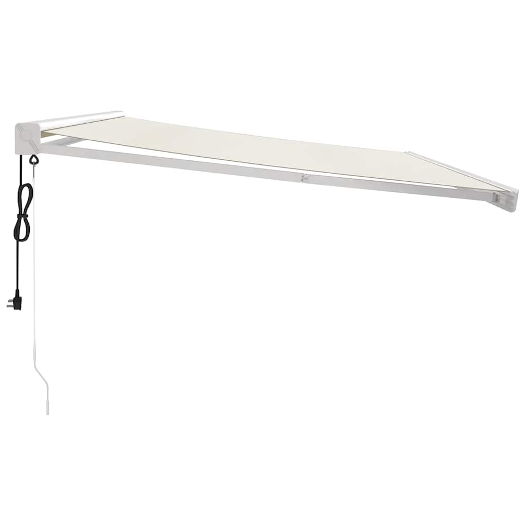 vidaXL Markise Einziehbar Creme 4,5x3 m Stoff und Aluminium