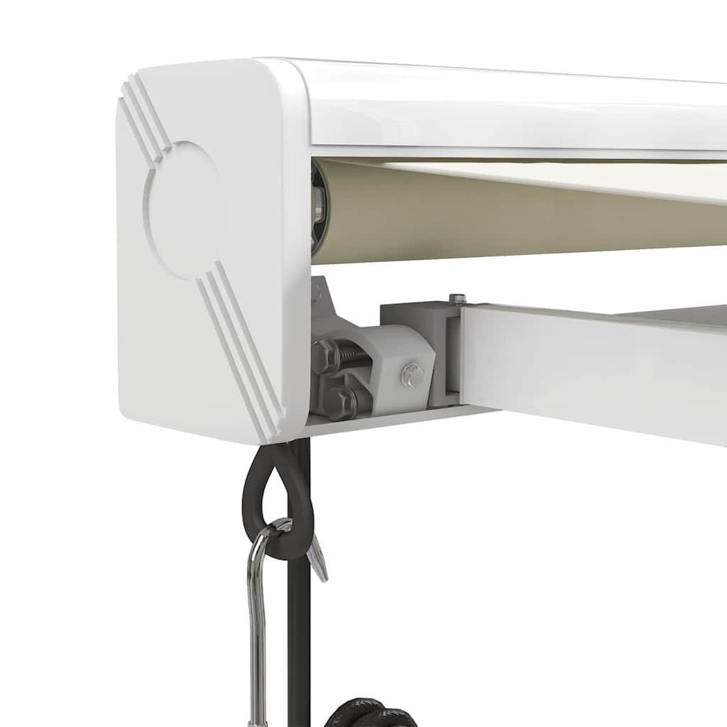vidaXL Markise Einziehbar Creme 4,5x3 m Stoff und Aluminium