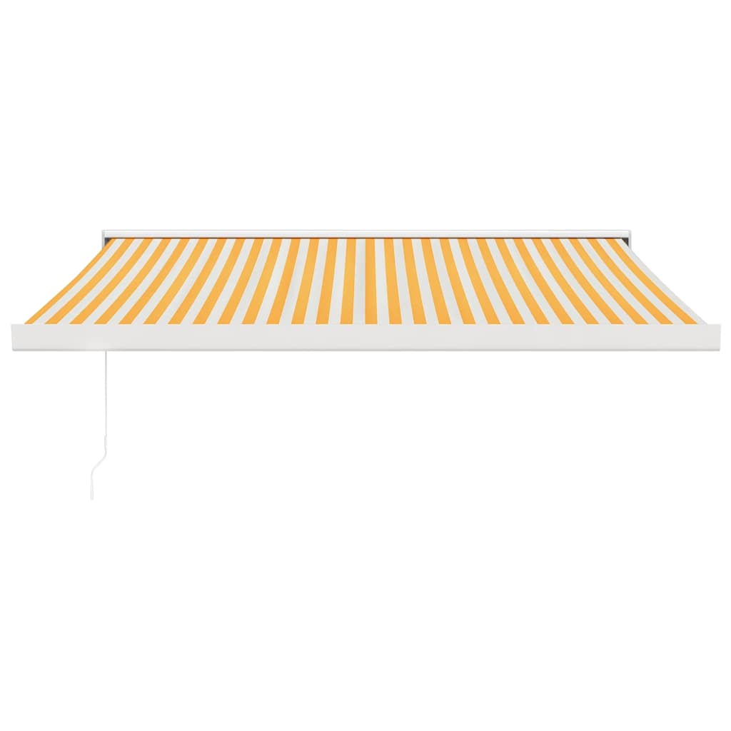 vidaXL Markise Einziehbar Gelb und Weiß 3x2,5 m Stoff und Aluminium