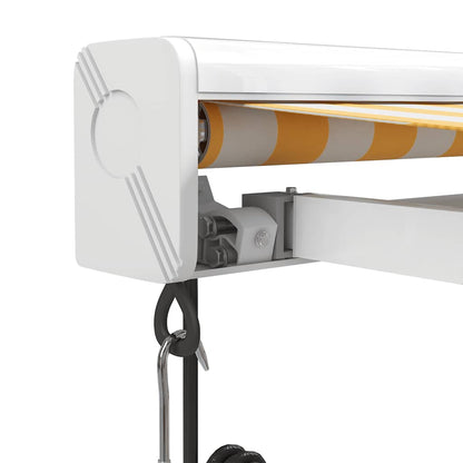 vidaXL Markise Einziehbar Gelb und Weiß 3x2,5 m Stoff und Aluminium