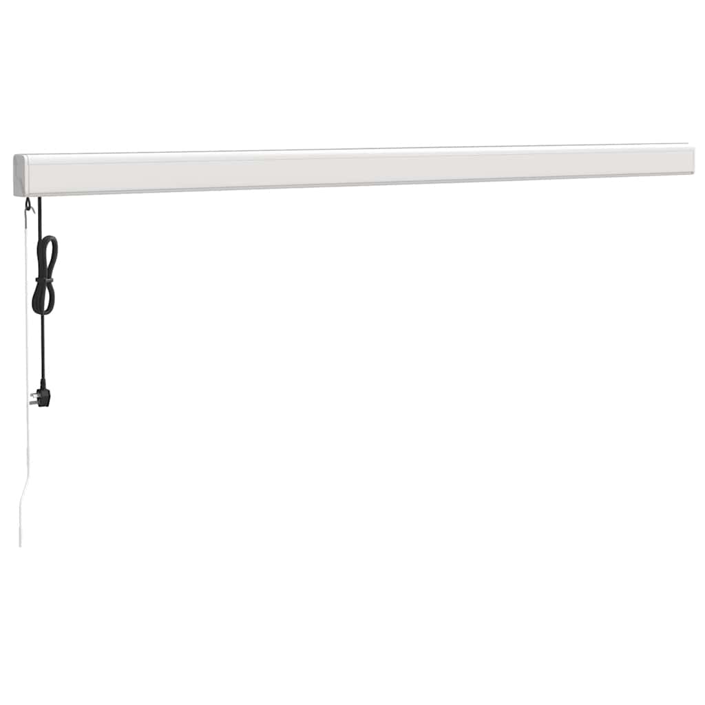 vidaXL Auvent rétractable jaune et blanc 4,5x3 m en tissu et aluminium