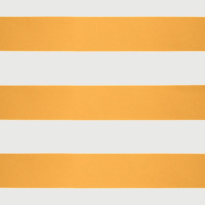 vidaXL Auvent rétractable jaune et blanc 4,5x3 m en tissu et aluminium