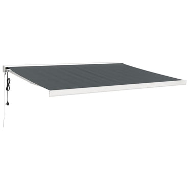 Store banne rétractable vidaXL anthracite 4,5x3 m en tissu et aluminium