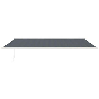 Store banne rétractable vidaXL anthracite 4,5x3 m en tissu et aluminium