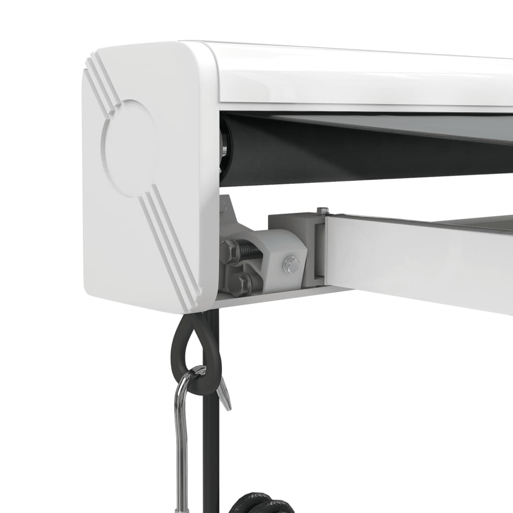 Store banne rétractable vidaXL anthracite 4,5x3 m en tissu et aluminium