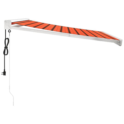 vidaXL Markise Einziehbar Orange und Braun 3x2,5 m Stoff und Aluminium