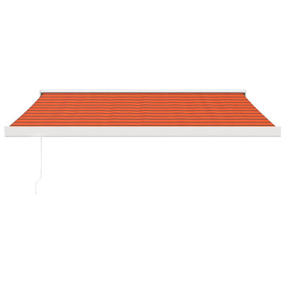 vidaXL Markise Einziehbar Orange und Braun 3,5x2,5 m Stoff & Aluminium