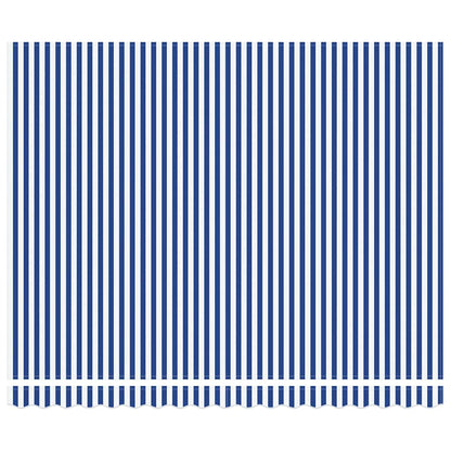 vidaXL Auvent rétractable bleu et blanc 4x3 m Tissu et aluminium