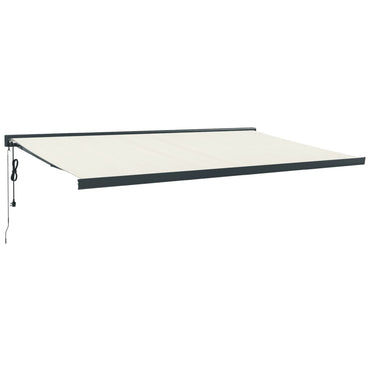 vidaXL Auvent rétractable crème 5x3 m Tissu et aluminium