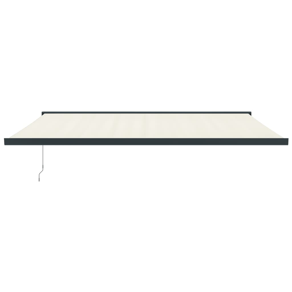 vidaXL Markise Einziehbar Creme 5x3 m Stoff und Aluminium