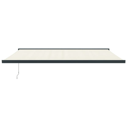 vidaXL Markise Einziehbar Creme 5x3 m Stoff und Aluminium
