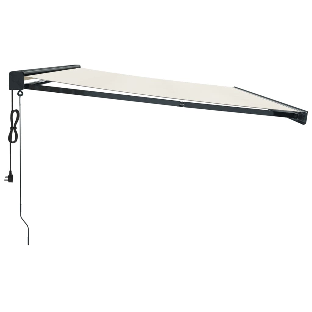 vidaXL Markise Einziehbar Creme 5x3 m Stoff und Aluminium
