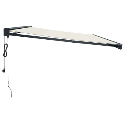 vidaXL Markise Einziehbar Creme 5x3 m Stoff und Aluminium