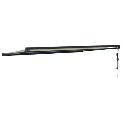 vidaXL Markise Einziehbar Creme 5x3 m Stoff und Aluminium